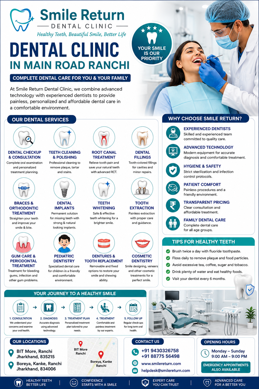 Smile Return Dental Clinic Ranchi
